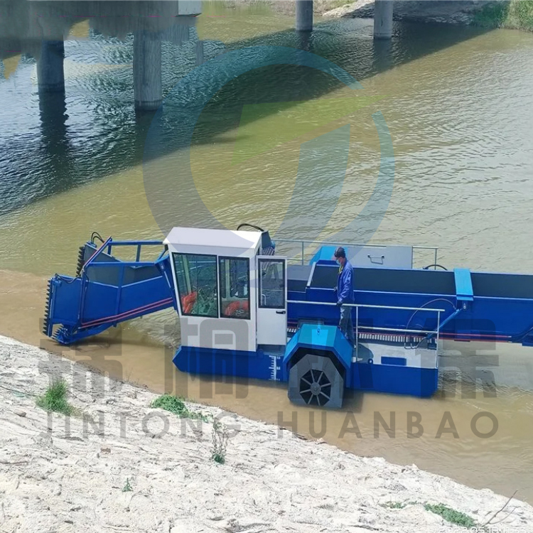 全自动湖面割草船