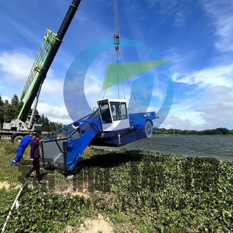 海南自动水草收割船